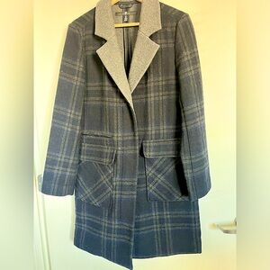 7 for All Mankind Plaid Trench Coat